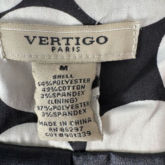 Vertigo Paris Black and White Geometric Cape blazer women’s medium - Picture 12 of 14